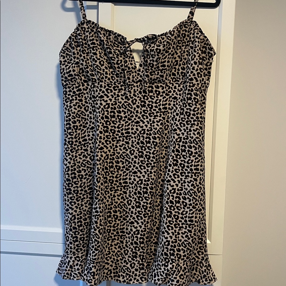 ASOS Design Leopard Print Empire Mini Dress